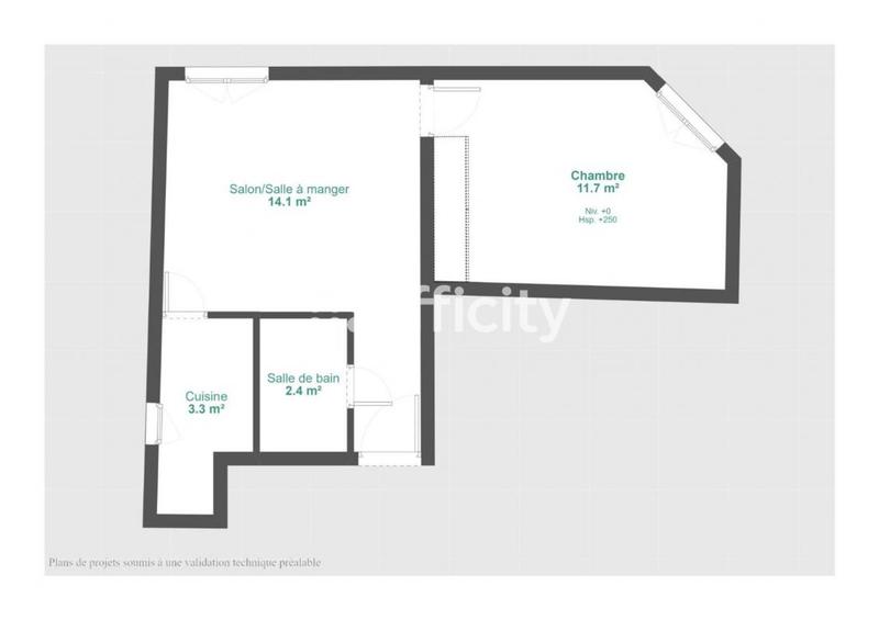 Appartement - 32 m² - 2 pièces