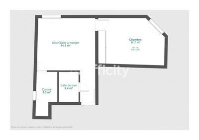 Appartement - 32 m² - 2 pièces