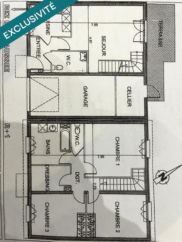Maison - 90 m² - 4 pièces