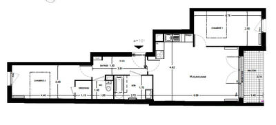 Appartement - 63 m² - 3 pièces