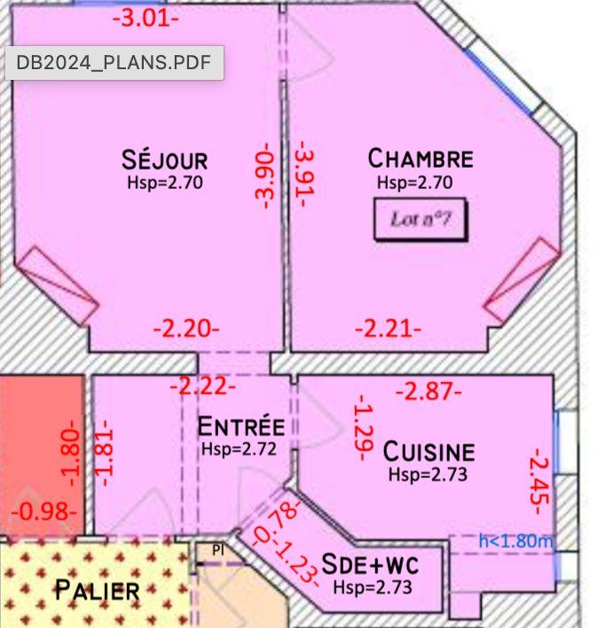 Appartement - 35 m² - 2 pièces