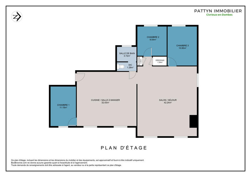 Appartement - 114 m² - 4 pièces