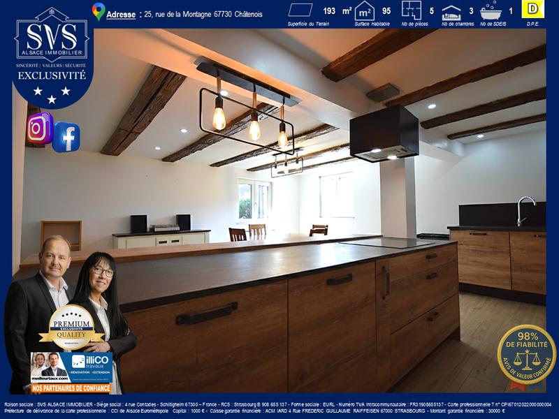 Maison - 96 m² - 5 pièces