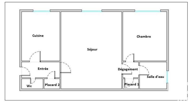 Appartement - 50 m² - 2 pièces