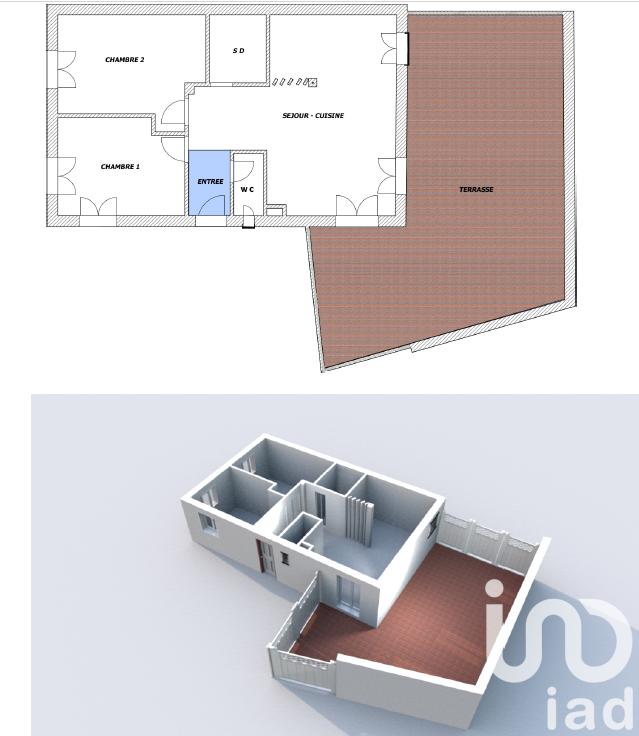 Appartement - 50 m² - 3 pièces