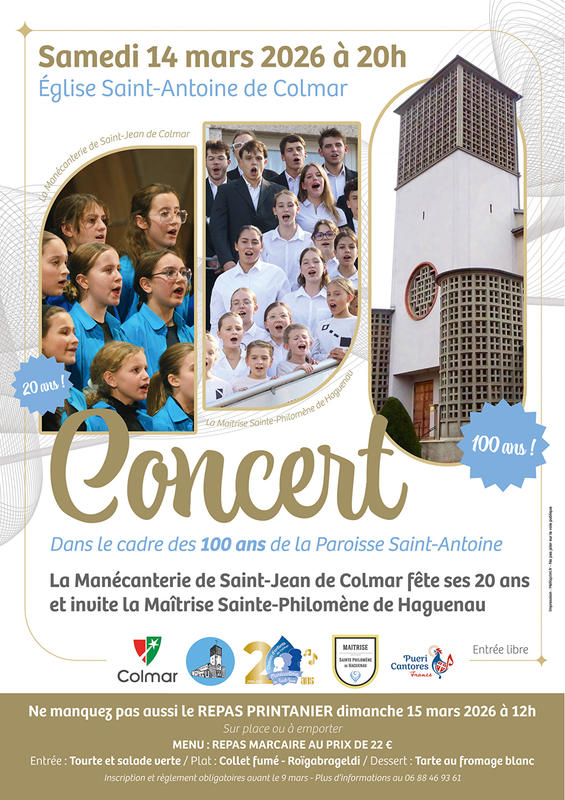 Concert la Manécanterie de Saint-Jean et la Maîtrise Sainte-Philomène de Haguenau