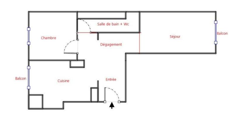 Appartement - 53 m² - 2 pièces