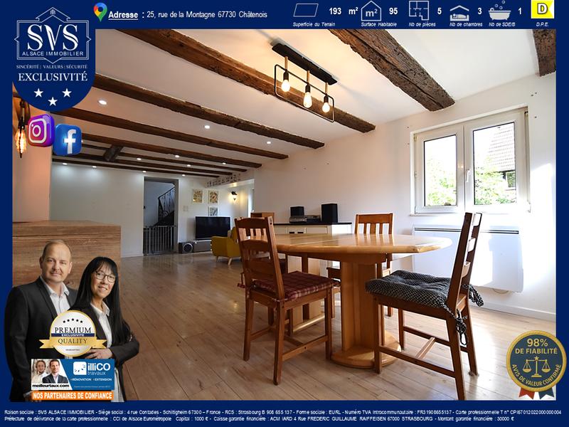 Maison - 96 m² - 5 pièces