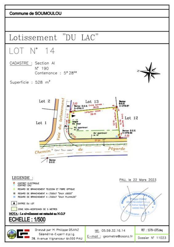 Terrain constructible - 545 m²