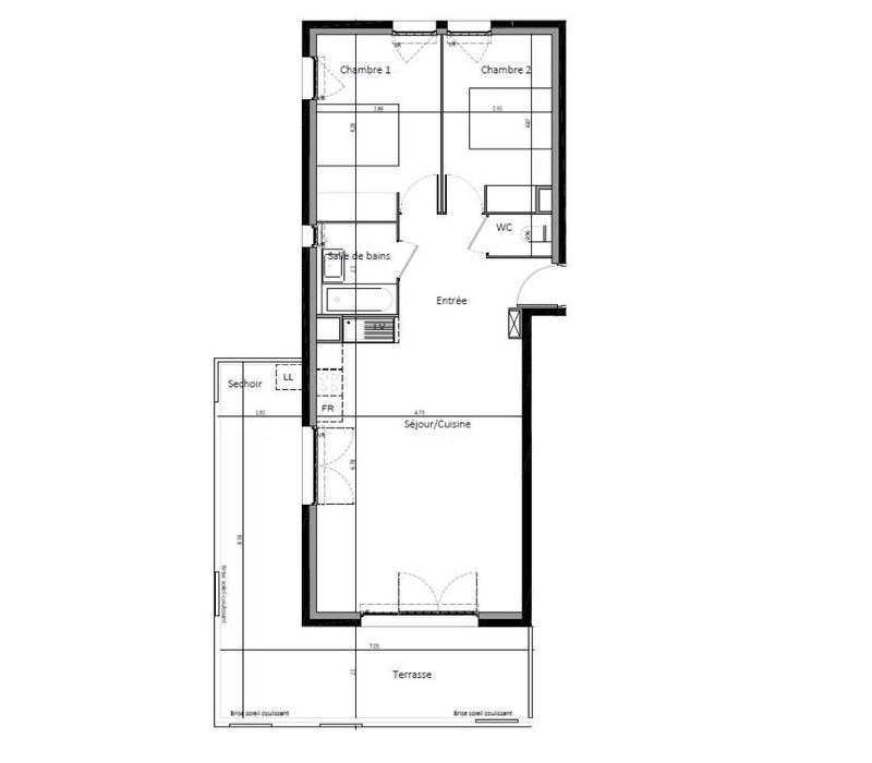 Appartement - 64 m² - 3 pièces