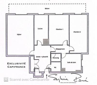 Appartement - 61 m² - 3 pièces