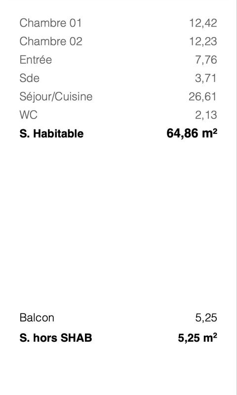 Appartement - 65 m² - 3 pièces