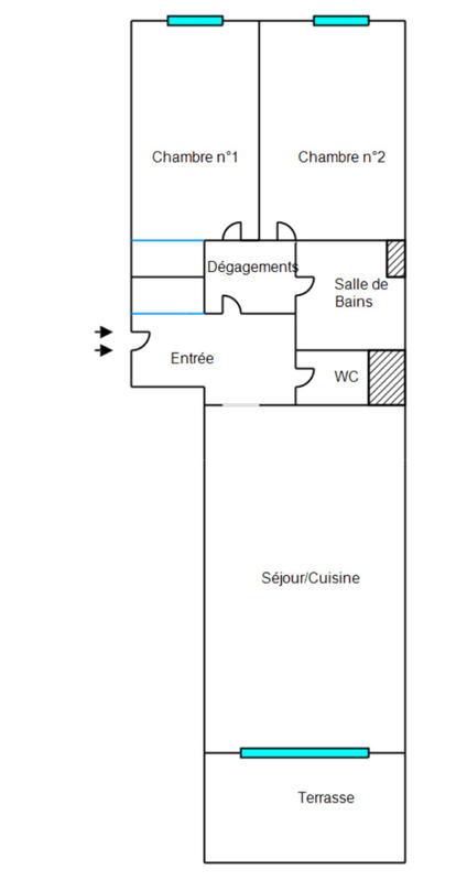 Appartement - 66 m² - 3 pièces