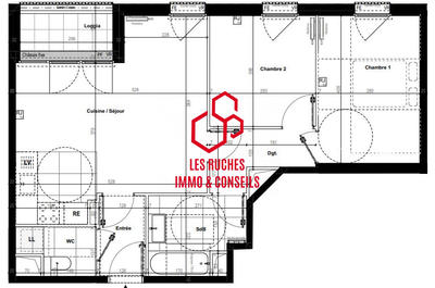 Appartement - 59 m² - 3 pièces