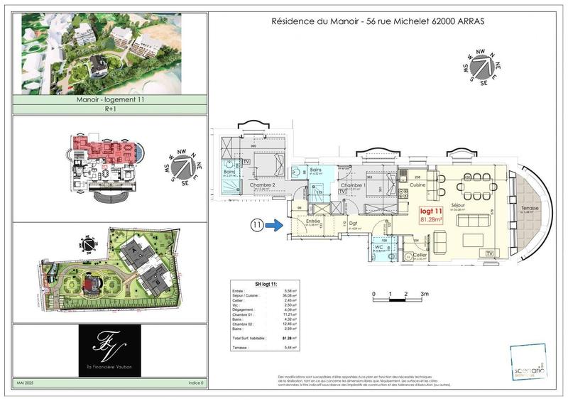 Appartement - 81 m² - 3 pièces