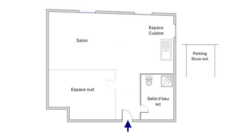 Appartement - 33 m² - 1 pièce