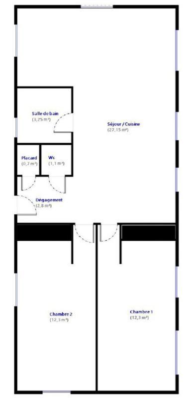 Appartement - 59 m² - 3 pièces