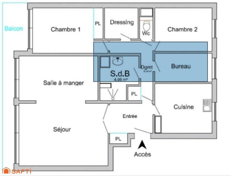 Appartement - 88 m² - 4 pièces