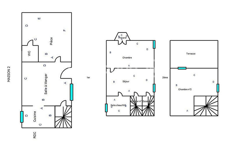 Maison ancienne - 102 m² - 8 pièces