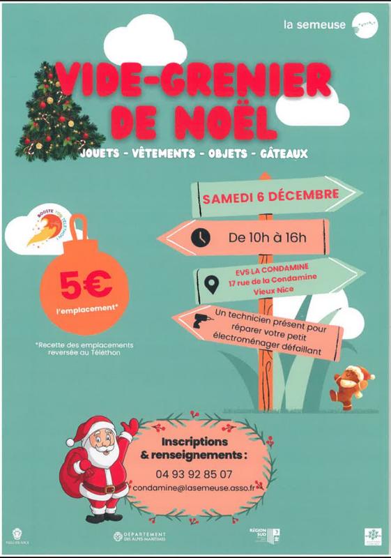 Vide grenier de noël de l'evs la condamine - la semeuse -