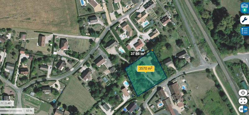 Terrain constructible - 1 000 m²