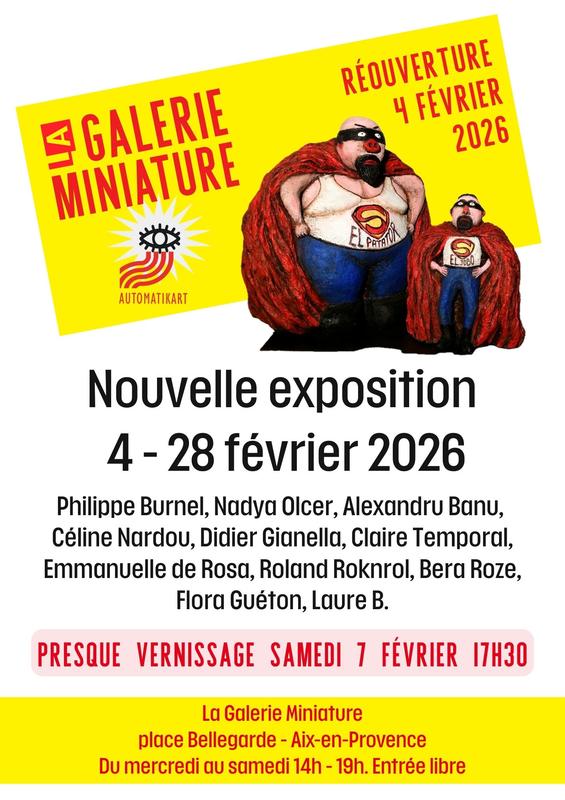 Expo de réouverture à la Galerie Miniature