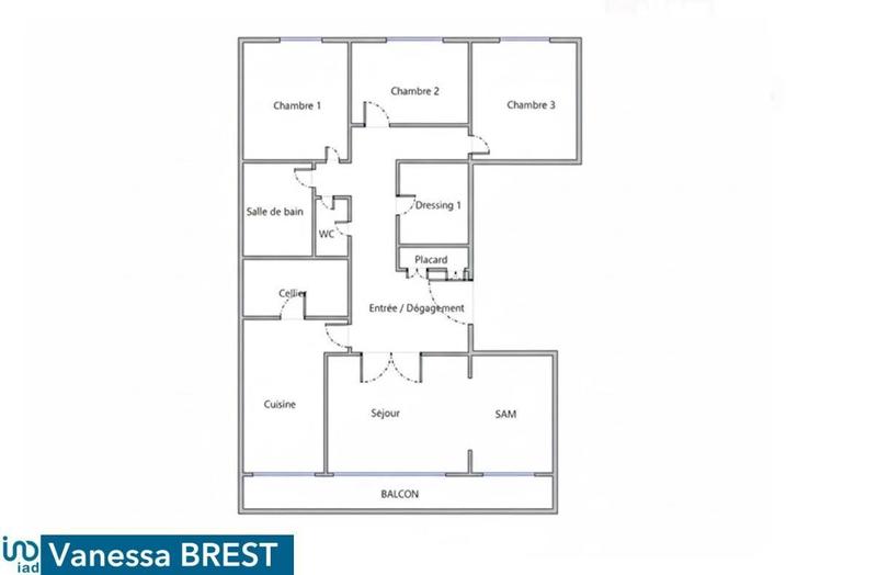 Appartement - 92 m² - 5 pièces