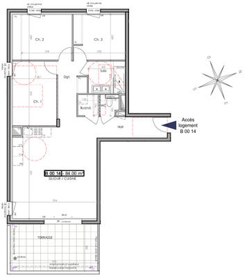 Appartement - 84 m² - 4 pièces