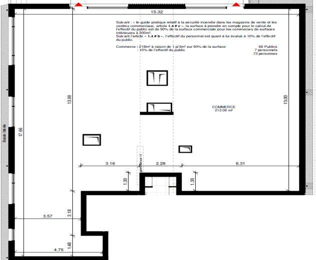 Local commercial - 212 m²