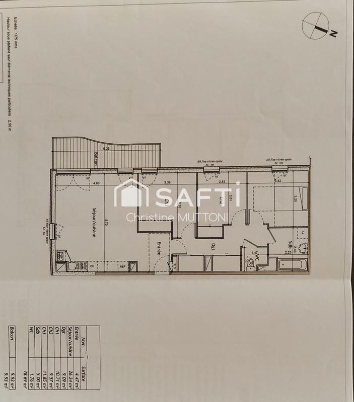 Appartement - 79 m² - 4 pièces
