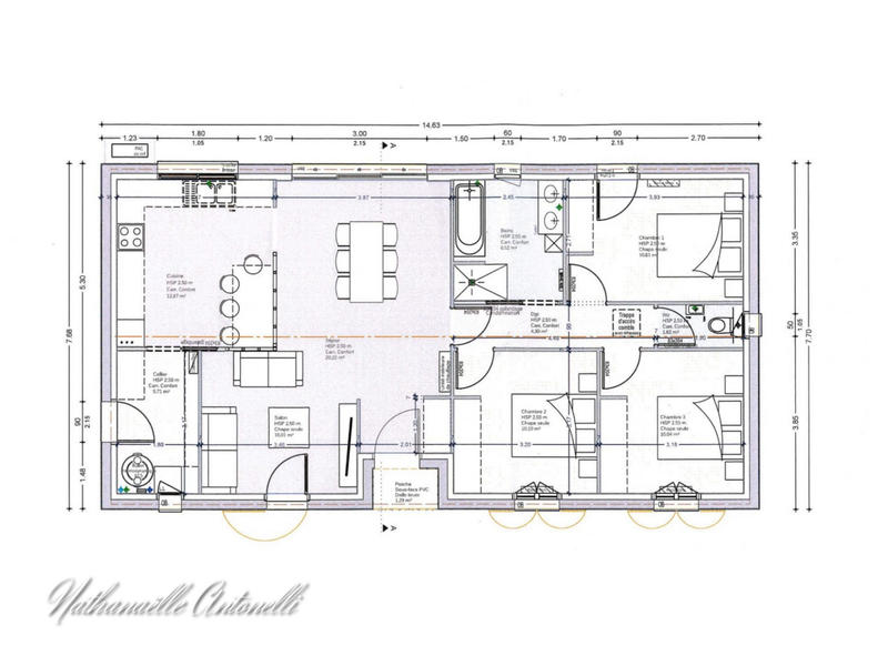 Maison contemporaine - 135 m² - 6 pièces