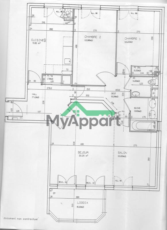 Appartement - 86 m² - 4 pièces