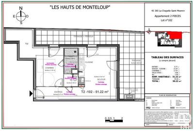 Appartement - 51 m² - 2 pièces
