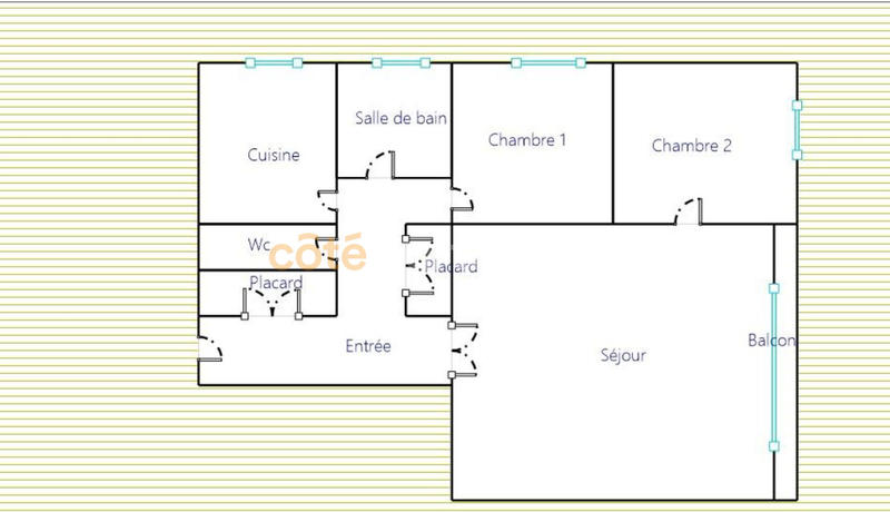 Appartement - 61 m² - 3 pièces