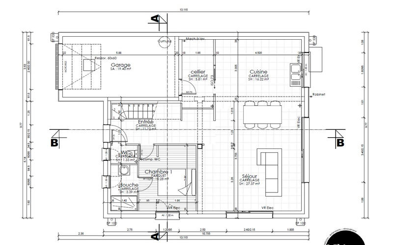 Maison - 125 m² - 5 pièces
