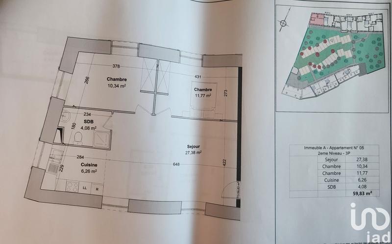 Appartement - 60 m² - 3 pièces