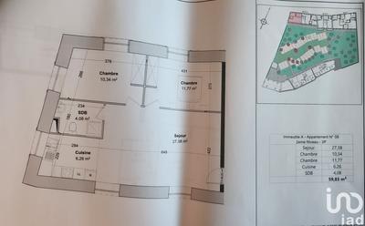 Appartement - 60 m² - 3 pièces