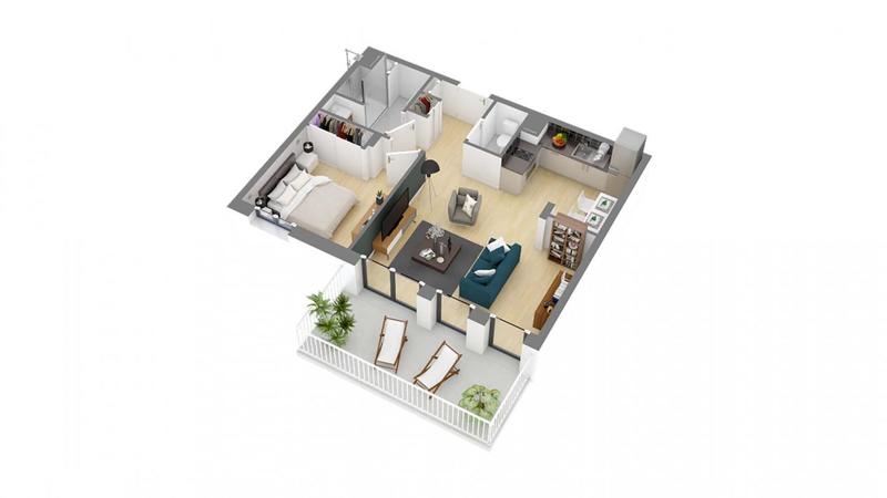 Appartement - 48 m² - 2 pièces