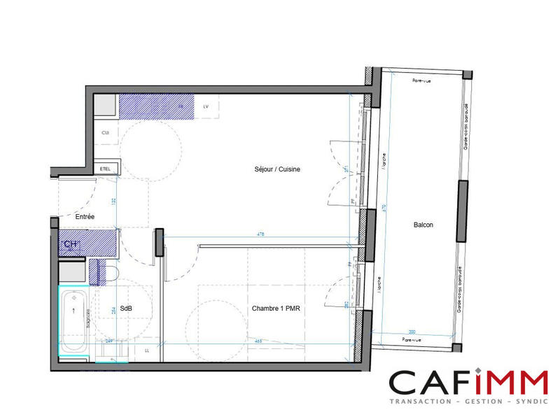 Appartement - 45 m² - 2 pièces