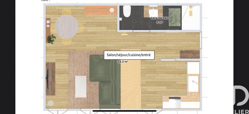 Appartement - 70 m² - 1 pièce