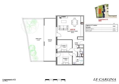 Appartement - 65 m² - 3 pièces