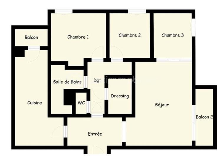 Appartement - 93 m² - 4 pièces