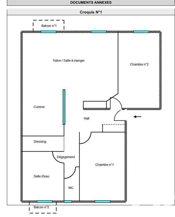 Appartement - 68 m² - 3 pièces