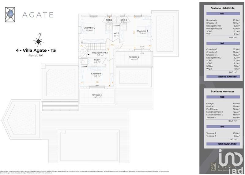Maison - 170 m² - 5 pièces