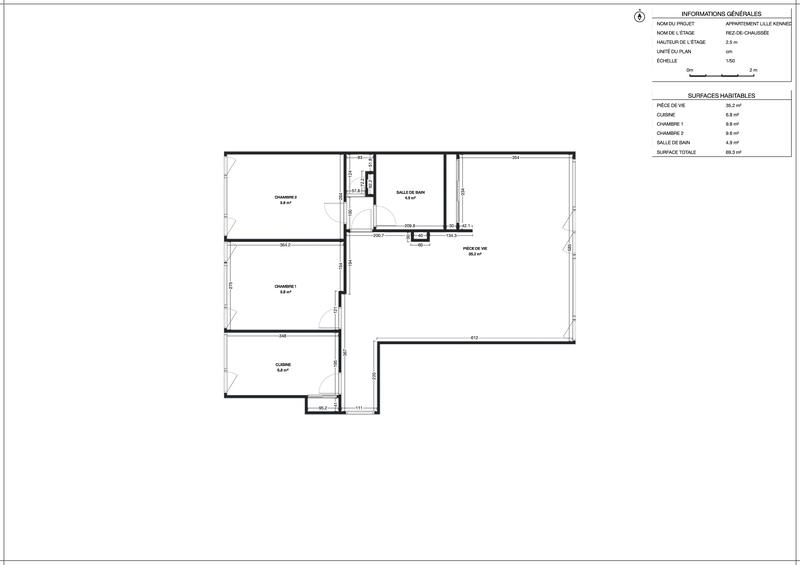 Appartement - 71 m² - 3 pièces