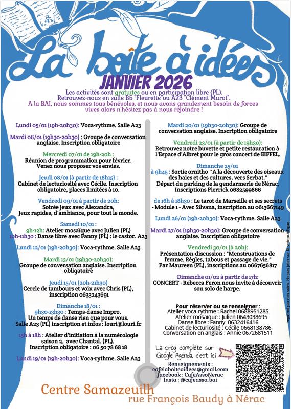 Soirée jeux à la boîte à idées