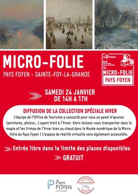 Diffusion d'une collection spéciale hiver au Musée numérique de la Micro-Folie du Pays Foyen