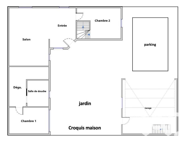Maison - 61 m² - 3 pièces