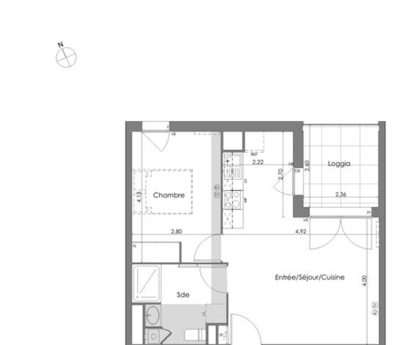 Appartement - 43 m² - 2 pièces