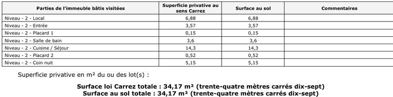 Appartement - 34 m² - 2 pièces